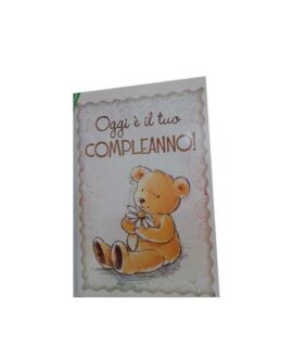 Biglietto compleanno a libro ORSETTO