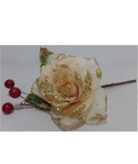 Rosa natalizia avorio con bacche