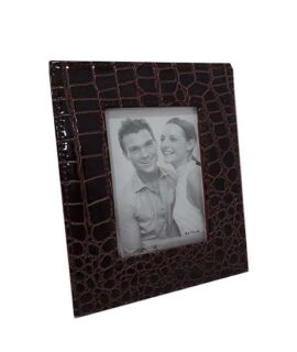 Cornice portafoto in ecopelle martellata