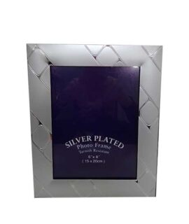 Cornice in silver con rombi