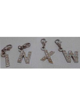 Pendente lettera con strass