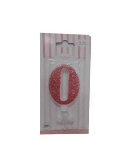 Candela numeri colore rosa gold glitterato