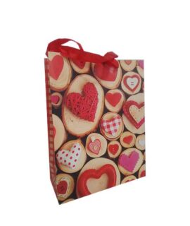 Busta regalo CUORI SU LEGNO