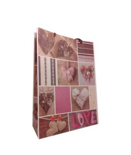 Busta regalo CUORI e scritta LOVE