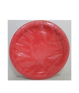 Piatto monocolore in cartone rosso