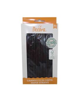 Cannucce di carta biodegradabili NERE