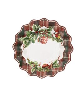 Piatto scozzese natalizio GIVI ITALIA 21 cm