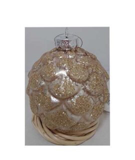 Pallina natalizia CHAMPAGNE EFFETTO PIGNA