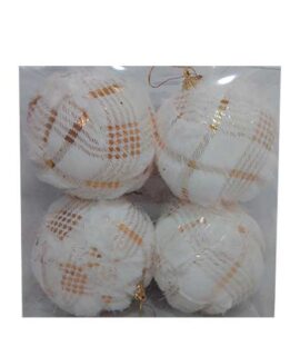 Pallina natalizia con tessuto peluche