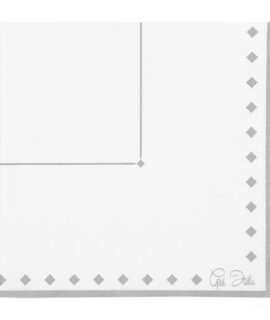 Tovagliolo SILVER GRACE = bianco/argento