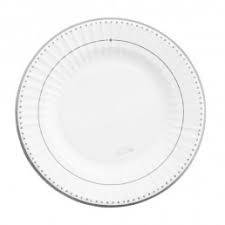 Piatto SILVER GRACE = bianco/argento 27 cm