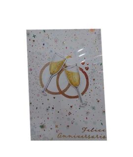 Biglietto anniversario con flute