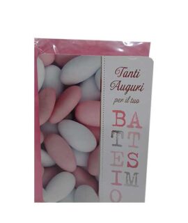 Biglietto BATTESIMO con confetti
