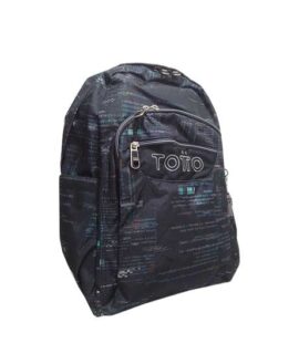 Zaino TOTTO Acuareles 3 nero con scritte