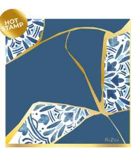 Tovagliolo Mosaico Kintsugi Blu