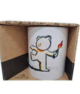Tazza orsetto con bottiglia Banksy