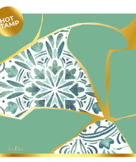 Tovagliolo Mosaico Kintsugi verde