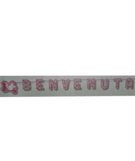 Festone BENVENUTA con cicogna