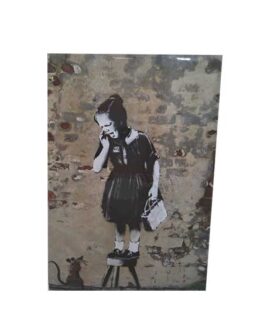 Biglietto auguri GIRL ON STOOL by BANKSY