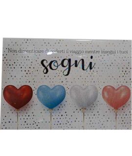 Biglietto auguri con cuori