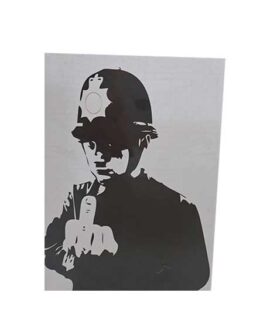 Biglietto auguri FINGER COP by BANKSY