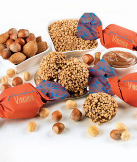 Amaretti alla Gianduia ricoperti di cioccolato al latte VIRGINIA