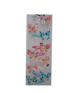 Clic clac per capelli con farfalla e fiocco