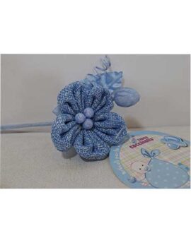 Fiore decorativo con bocciolo celeste