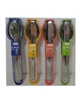 POSATE in acciaio con custodia I-TOTAL