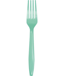 Forchette di plastica VERDE MENTA Touch of Color