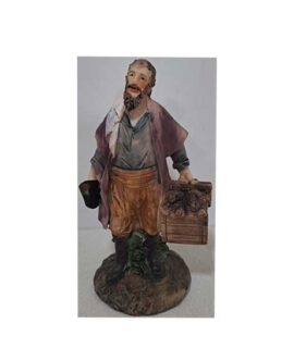 Personaggio presepe UOMO CON CASSETTA