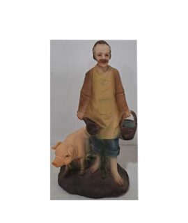 Personaggio presepe UOMO CON MAIALINO