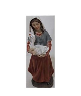 Personaggio presepe DONNA CON OCA