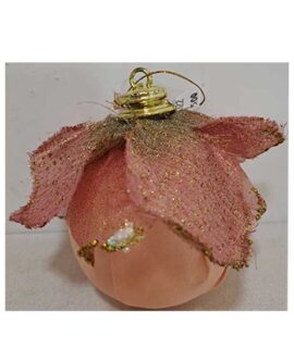 Pallina natalizia rosa con petali