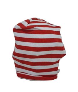 Cappello a righe rosse e bianche