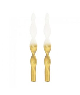 Kit 2 candele bianco/oro Givi Italia