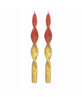 Kit 2 candele rosso/oro Givi Italia