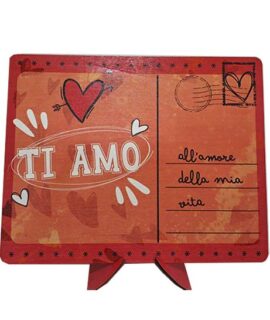 Targa in legno CARTOLINA
