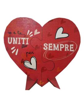 Targa in legno CUORE puzzle