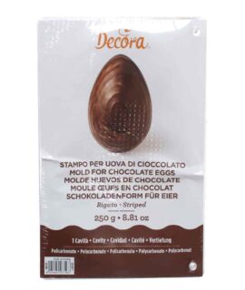 Stampo uova di cioccolato rigato 250 gr DECORA