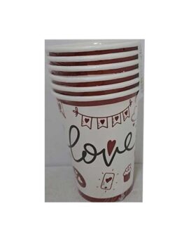 Bicchiere con scritta LOVE