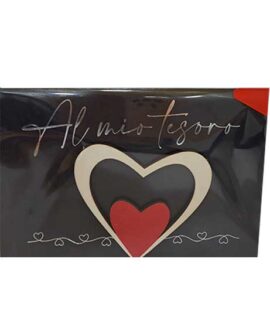 Biglietto AMORE con cuore in legno