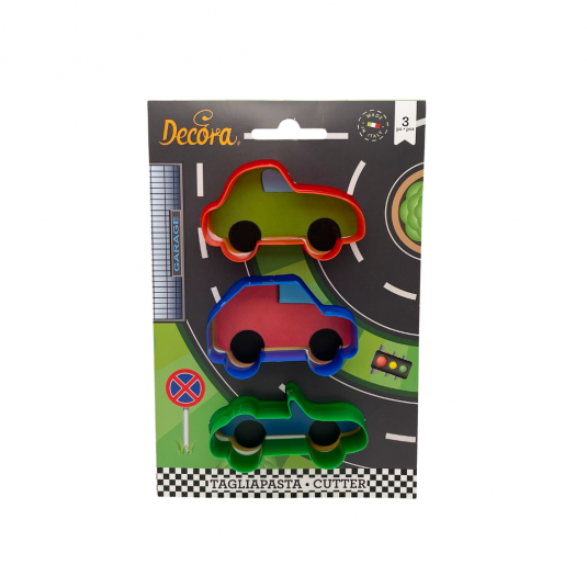 tagliabiscotti-sweet-game-brum-brum-in-plastica-set-3-pz-decora