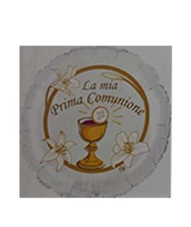 Pallone COMUNIONE con gigli oro 28''