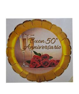 Pallone 50° ANNIVERSARIO con rose