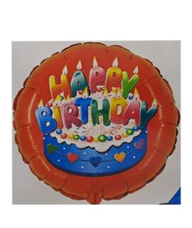 Pallone Happy Birthday arancio