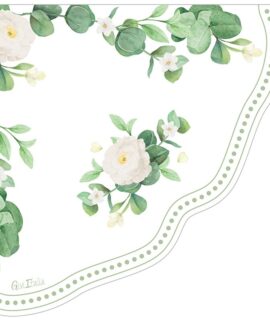 Tovagliolo smerlato Romantic Green Givi Italia