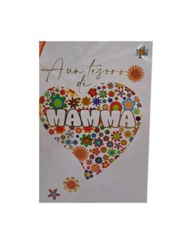 Biglietto mamma con cuore colorato