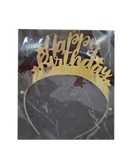 Coroncina Cerchietto HAPPY BIRTHDAY oro GIVI ITALIA