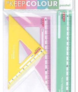 Kit ARDA squadre + righello colori pastello